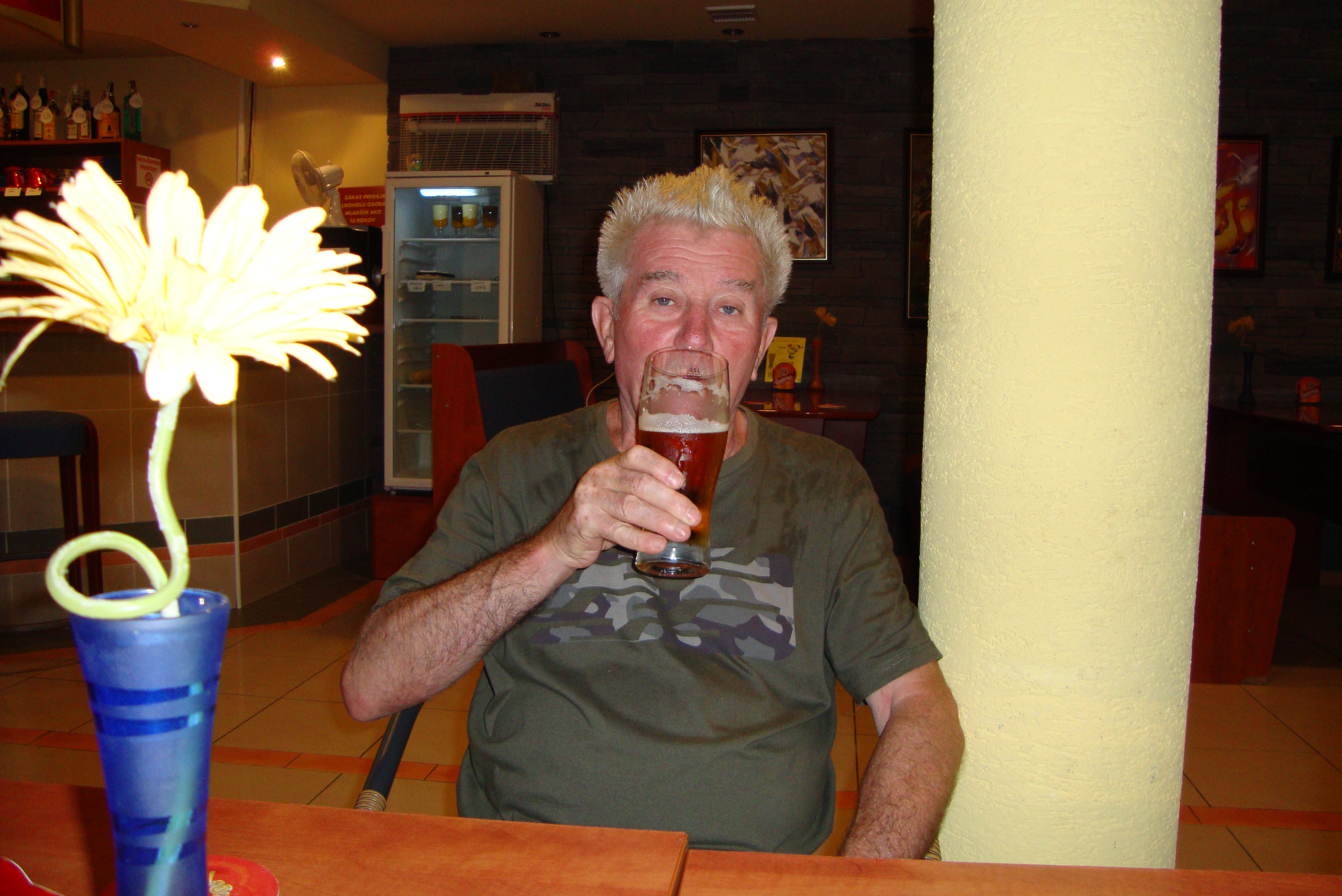 Jozef Čajkovič pri  pive